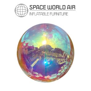 INFLATABLE SPHERE IN PVC METALLIC GOLD RAINBOW from 80 CM to 5 M   